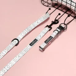 Cocopup Collars | Puppy Leads & Collars-Pink Dalmatian COLLAR