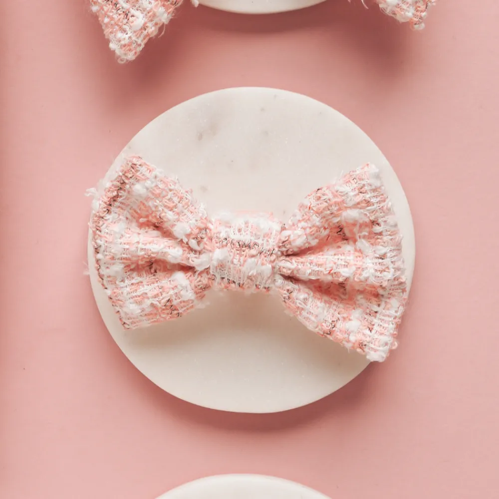 Cocopup Bow Ties-Pink Textured Tweed Bow Tie