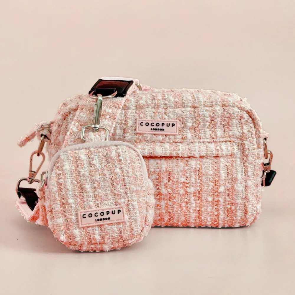 Cocopup Classic Bag Bundles-Pink Textured Tweed Dog Walking Bag Bundle - Pink Textured Tweed