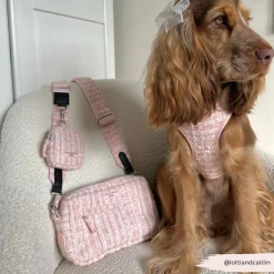 Cocopup Classic Bag Bundles-Pink Textured Tweed Dog Walking Bag Bundle - Pink Textured Tweed