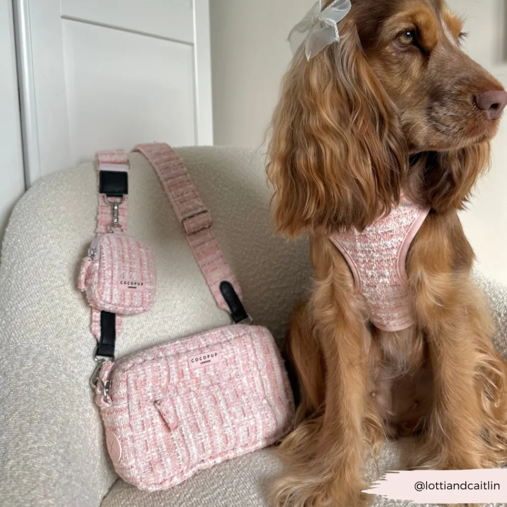 Cocopup Classic Bag Bundles-Pink Textured Tweed Dog Walking Bag Bundle - Pink Textured Tweed
