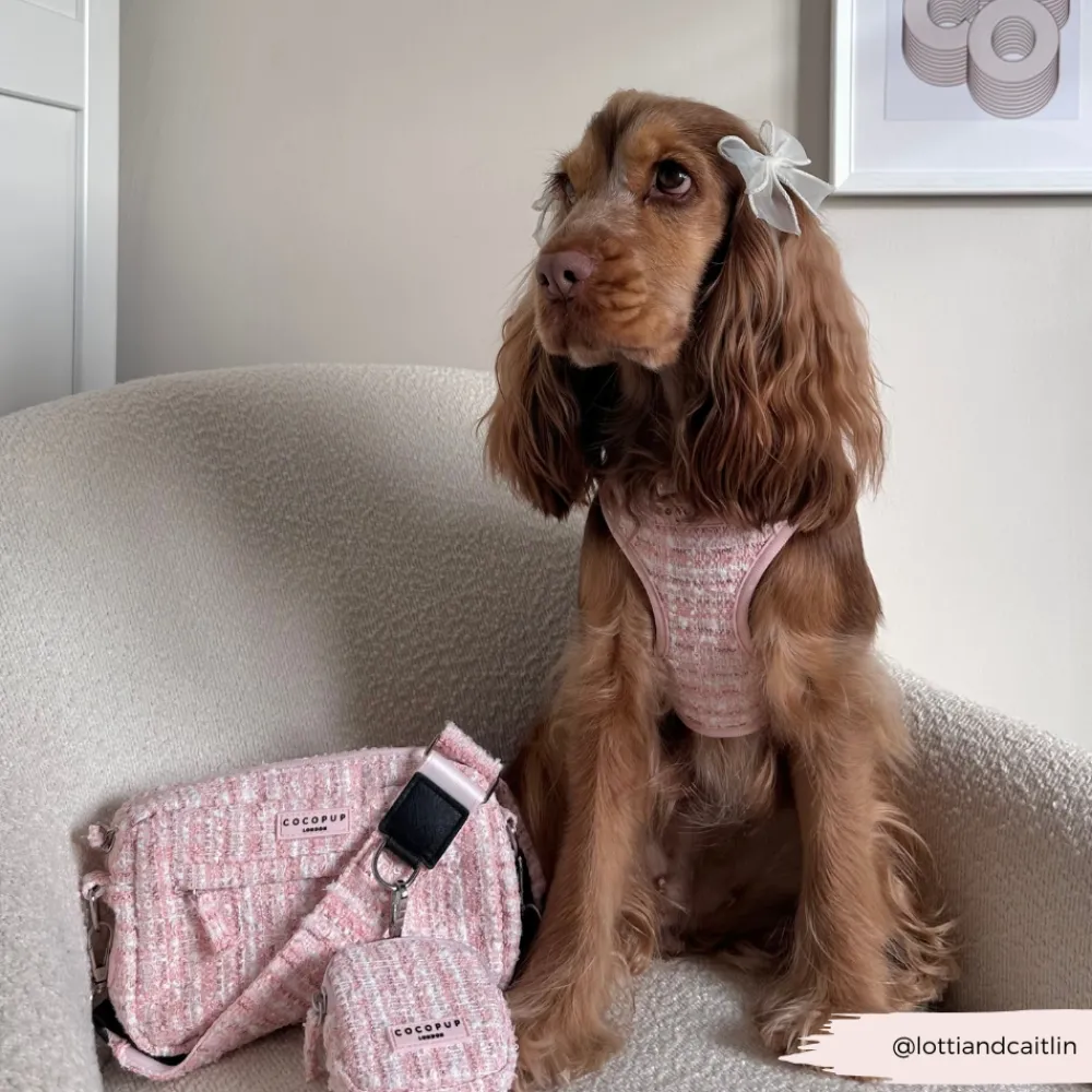 Cocopup Classic Bag Bundles-Pink Textured Tweed Dog Walking Bag Bundle - Pink Textured Tweed