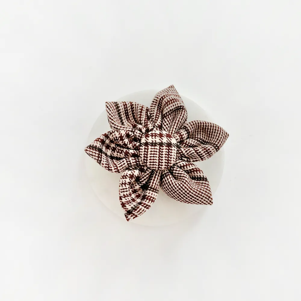 Cocopup Collar Flowers | Collar Flowers-Pup Plaid Collar Flower