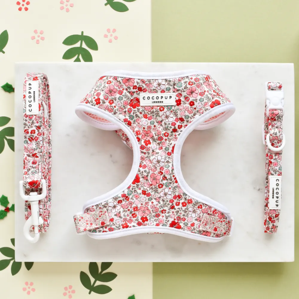 Cocopup Collars | Puppy Leads & Collars-Quilted Cute Flowers COLLAR