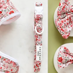 Cocopup Collars | Puppy Leads & Collars-Quilted Cute Flowers COLLAR