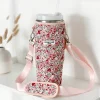 Cocopup Tumbler Carry Cases-Quilted Cute Flowers Tumbler Carry Case by Coconut Lane
