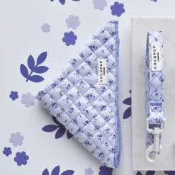 Cocopup Bandanas-Quilted Ditsy Floral Periwinkle Bandana
