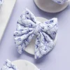 Cocopup Sailor Bow Ties-Quilted Ditsy Floral Periwinkle Sailor Bow Tie