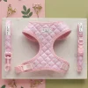 Cocopup Adjustable Harness Bundles-Quilted Ditsy Floral Pink Adjustable Neck Harness, Lead & Collar Bundle