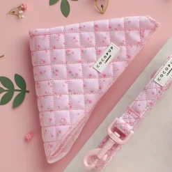 Cocopup Bandanas-Quilted Ditsy Floral Pink Bandana