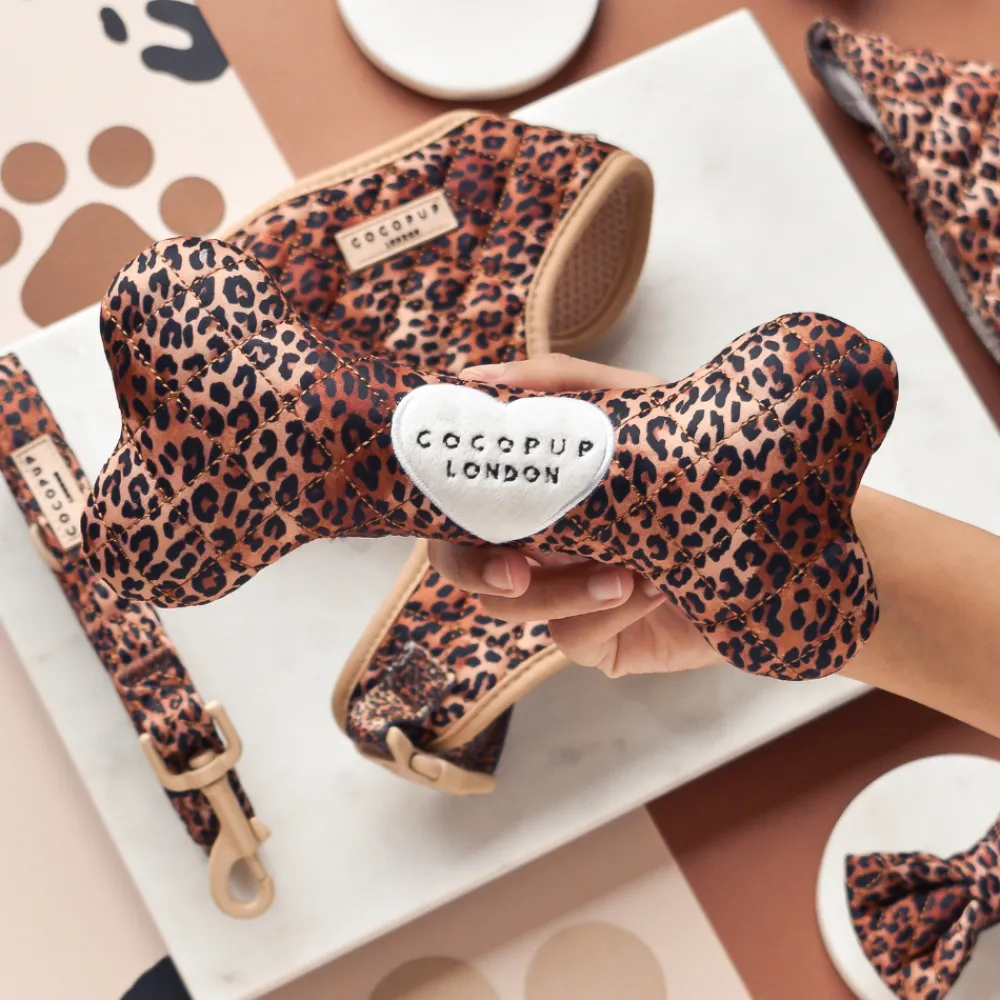 Cocopup Bone Toys 🦴-Quilted Leopard Bone Toy