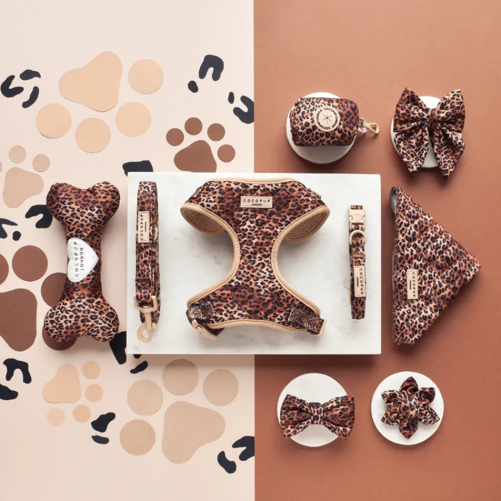 Cocopup Bandanas-Quilted Leopard Pup Bandana
