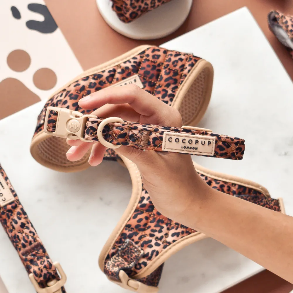 Cocopup Collars | Puppy Leads & Collars-Quilted Leopard Pup COLLAR
