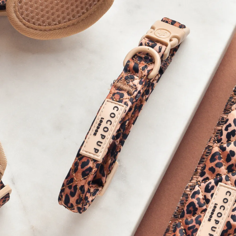 Cocopup Collars | Puppy Leads & Collars-Quilted Leopard Pup COLLAR