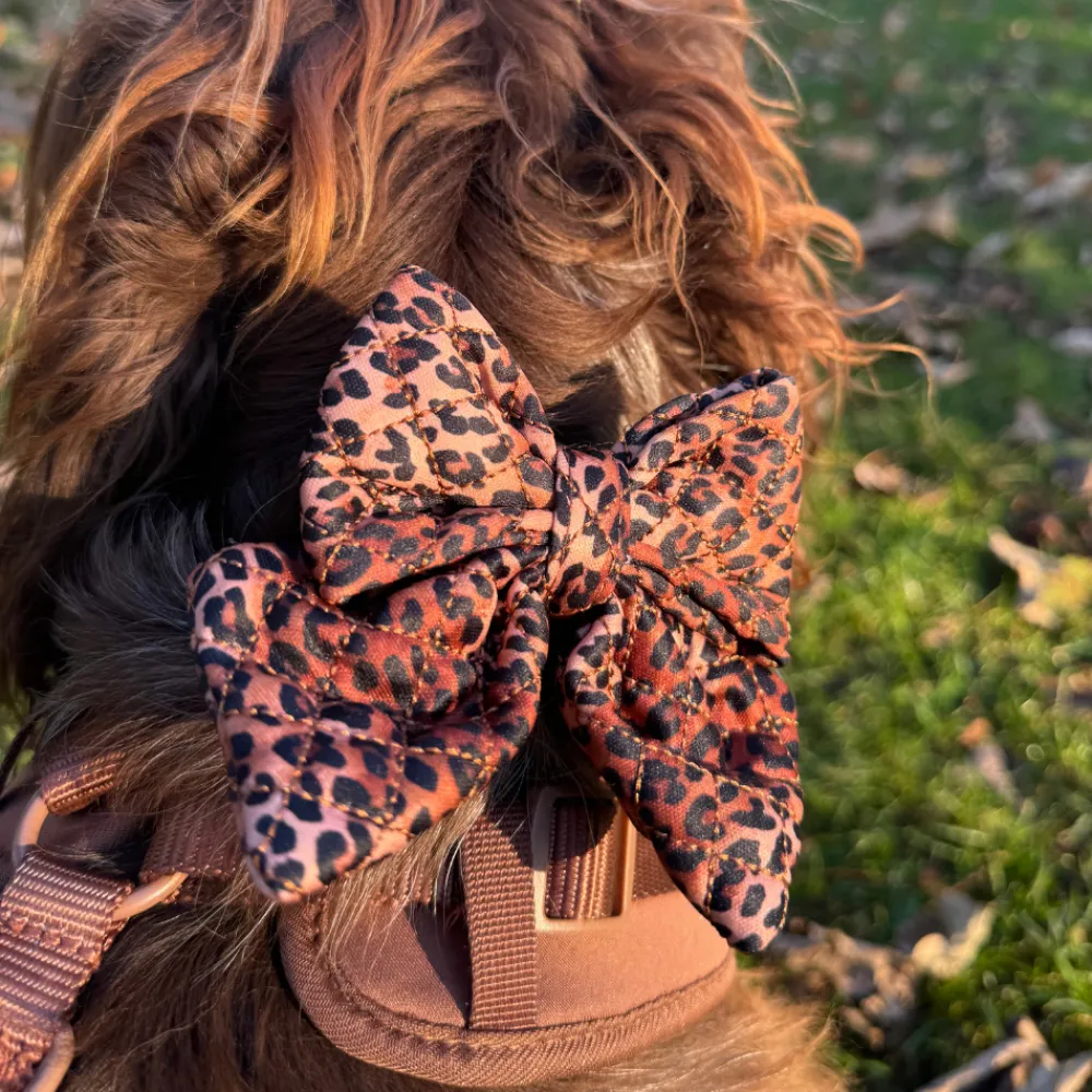 Cocopup Sailor Bow Ties-Quilted Leopard Pup Sailor Bow Tie