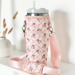 Cocopup Tumbler Carry Cases-Quilted Thea Teddy Tumbler Carry Case by Coconut Lan