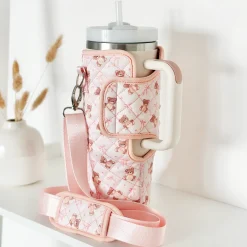 Cocopup Tumbler Carry Cases-Quilted Thea Teddy Tumbler Carry Case by Coconut Lan