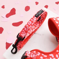 Cocopup Leads-Red & Pink Leopard Lead
