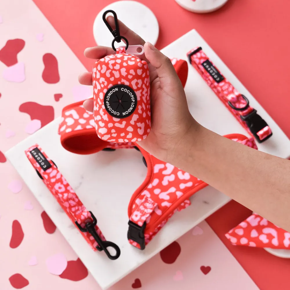 Cocopup Poop Bag Holders | Poop Bag Holders-Red & Pink Leopard Poop Bag Holder