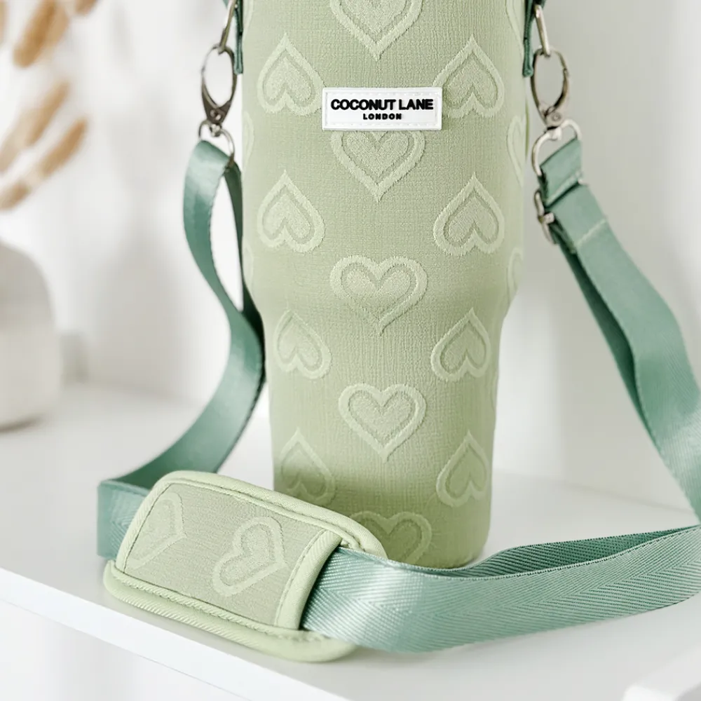 Cocopup Tumbler Carry Cases-Sage Heart Tumbler Carry Case by Coconut Lane