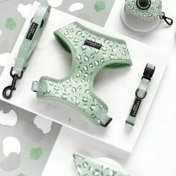 Cocopup Adjustable Neck Harnesses-Sage Leopard Adjustable Neck HARNESS