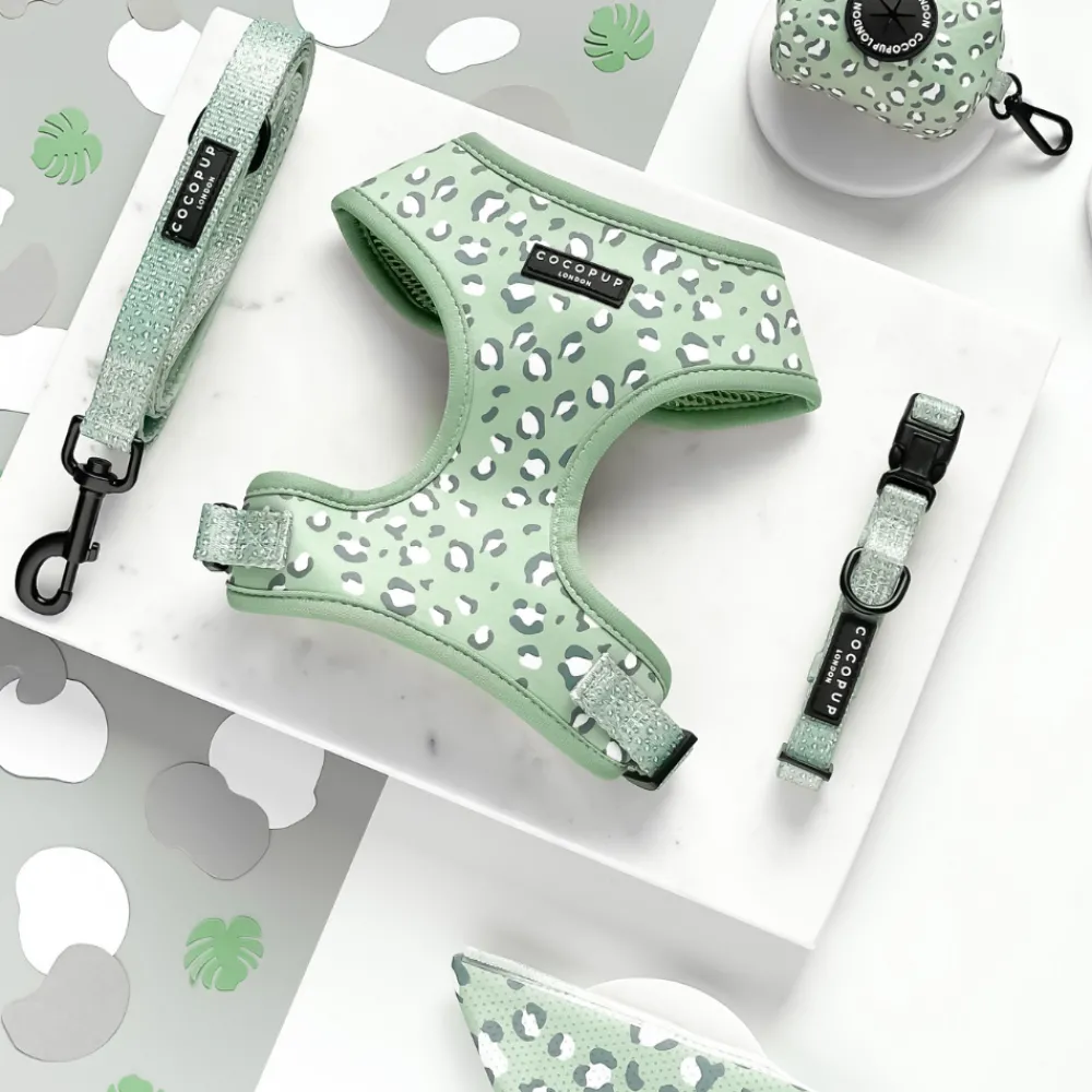 Cocopup Adjustable Neck Harnesses-Sage Leopard Adjustable Neck HARNESS