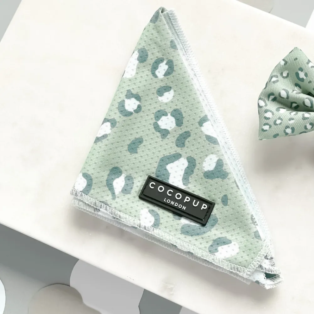Cocopup Bandanas-Sage Leopard Bandana
