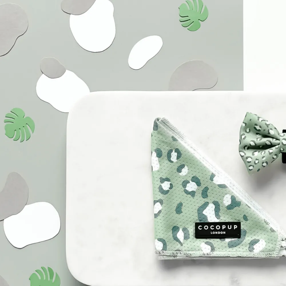 Cocopup Bandanas-Sage Leopard Bandana