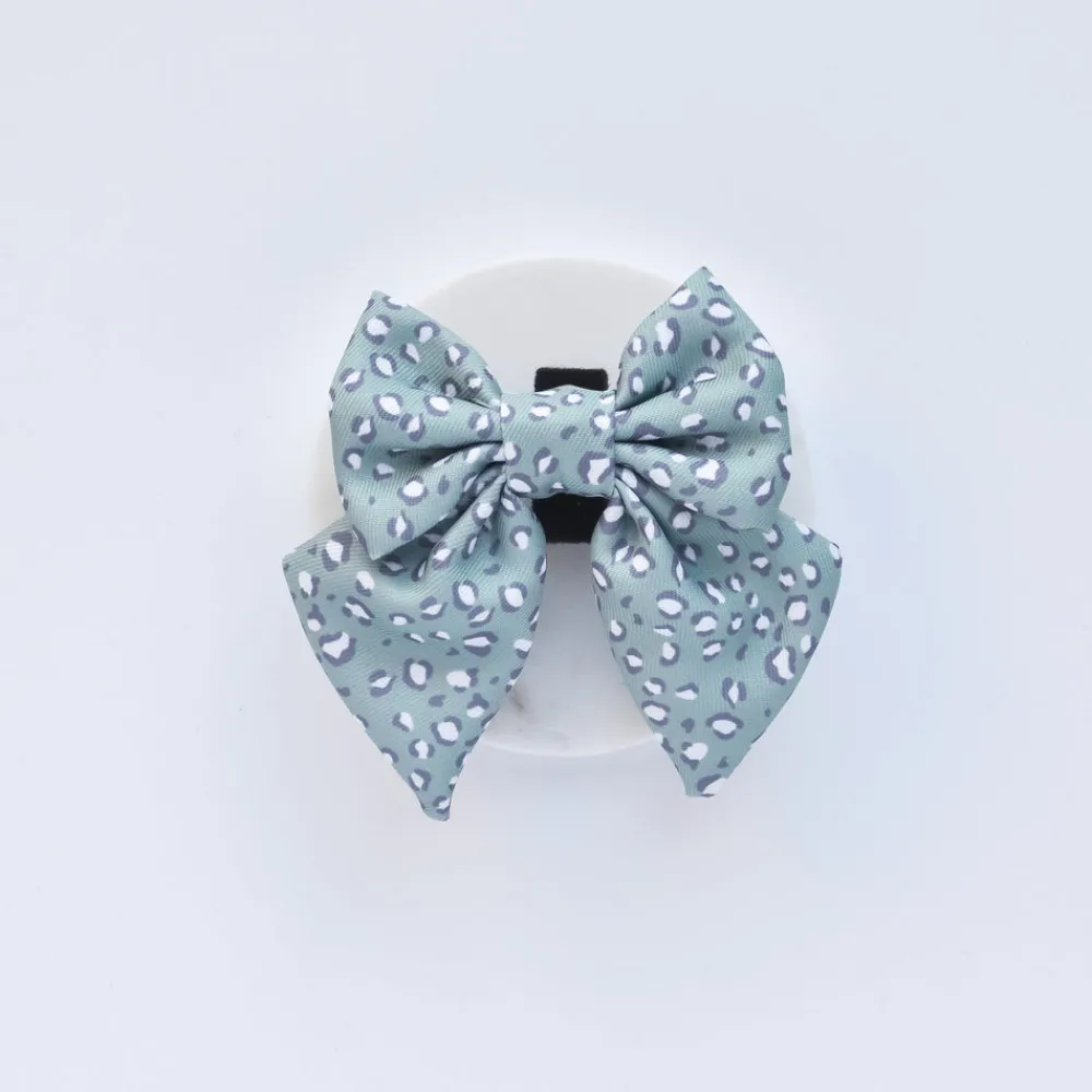 Cocopup Sailor Bow Ties-Sage Leopard Sailor Bow Tie