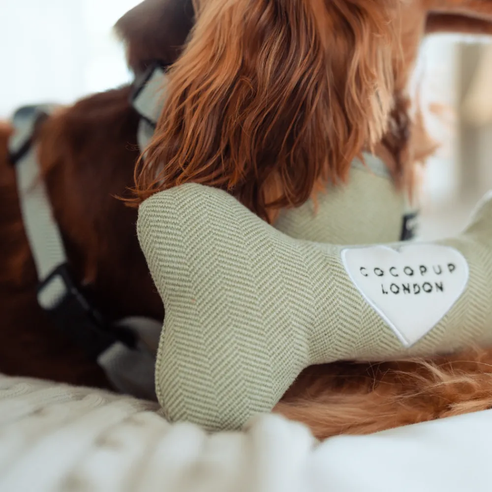 Cocopup Bone Toys 🦴-Sage Tweed Bone Toy