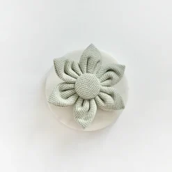 Cocopup Collar Flowers | Collar Flowers-Sage Tweed Collar Flower