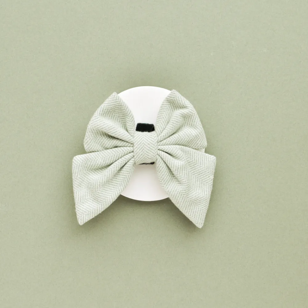 Cocopup Sailor Bow Ties | Bow Ties-Sage Tweed Sailor Bow Tie