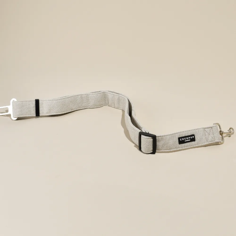 Cocopup Seatbelt Restraints-Seat Belt Restraint - Brown Tweed