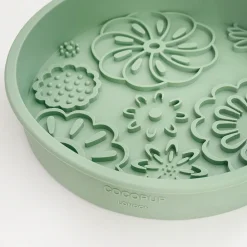 Cocopup Slow Feed Dog Bowls-Silicone Slow Feed Dog Bowl - Sage Flowers