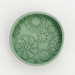 Cocopup Slow Feed Dog Bowls-Silicone Slow Feed Dog Bowl - Sage Flowers