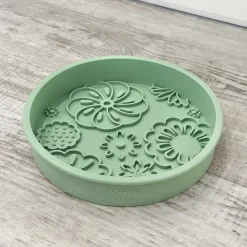 Cocopup Slow Feed Dog Bowls-Silicone Slow Feed Dog Bowl - Sage Flowers
