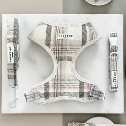 Cocopup Adjustable Harness Bundles-Spring Plaid Adjustable Neck Harness, Lead & Collar Bundle