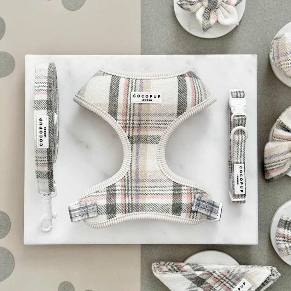 Cocopup Adjustable Neck Harnesses-Spring Plaid Adjustable Neck HARNESS