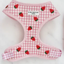 Cocopup Adjustable Neck Harnesses-Strawberry Picnic Pup Adjustable Neck HARNESS