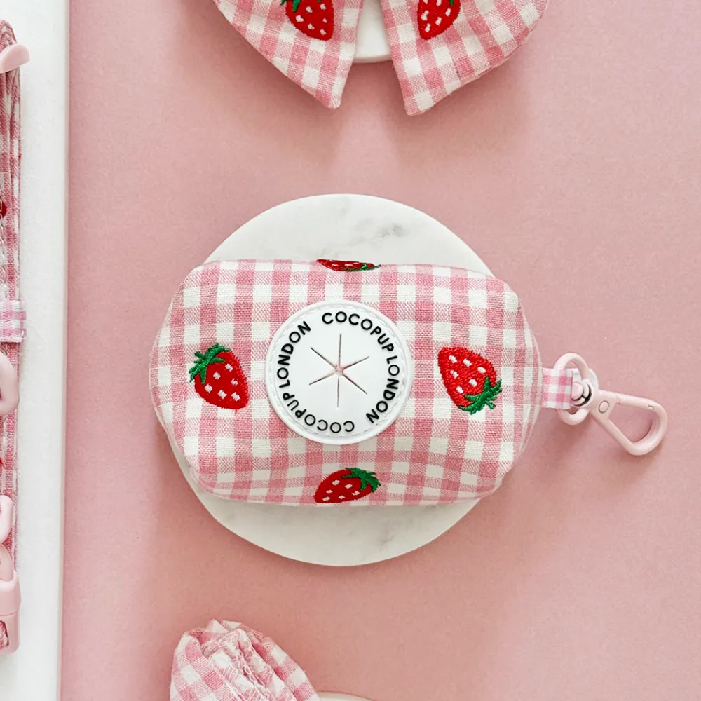 Cocopup Poop Bag Holders | Poop Bag Holders-Strawberry Picnic Pup Poop Bag Holder