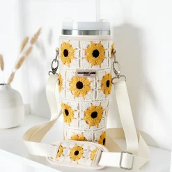 Cocopup Tumbler Carry Cases-Sunflower Patch Tumbler Carry Case by Coconut Lane