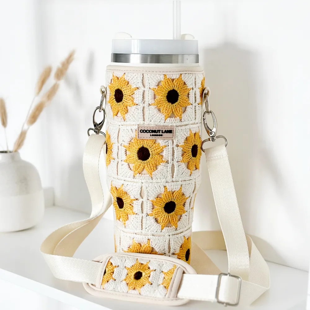 Cocopup Tumbler Carry Cases-Sunflower Patch Tumbler Carry Case by Coconut Lane