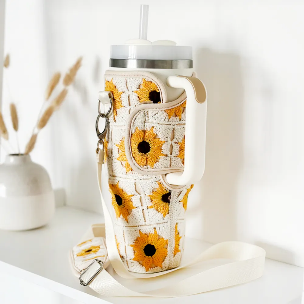 Cocopup Tumbler Carry Cases-Sunflower Patch Tumbler Carry Case by Coconut Lane