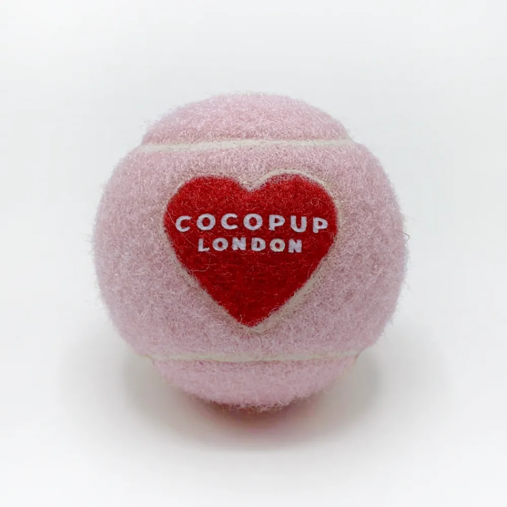 Cocopup Tennis Balls | Tennis Balls ðū-Tennis Ball - Pink & Red Heart