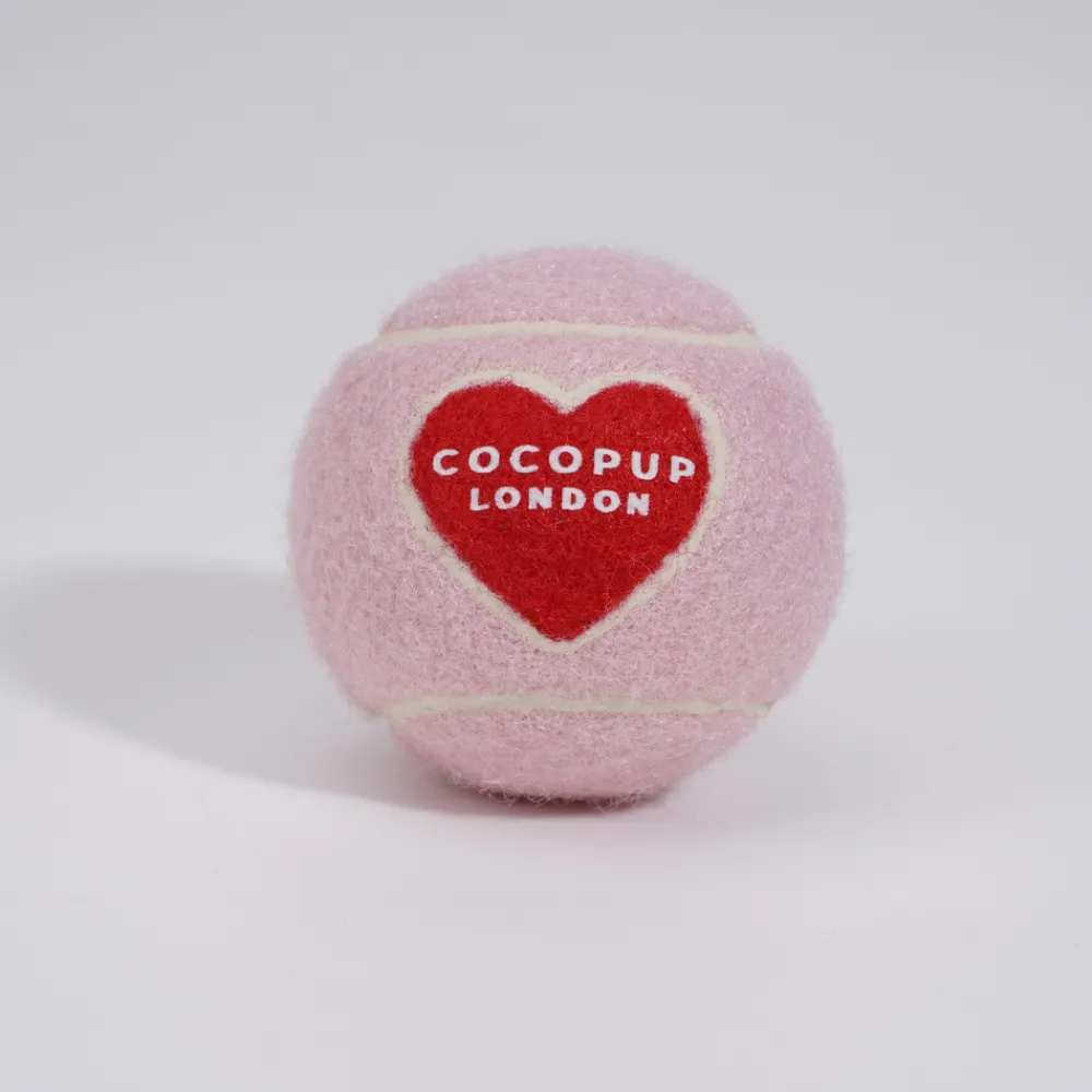 Cocopup Tennis Balls | Tennis Balls ðū-Tennis Ball - Pink & Red Heart
