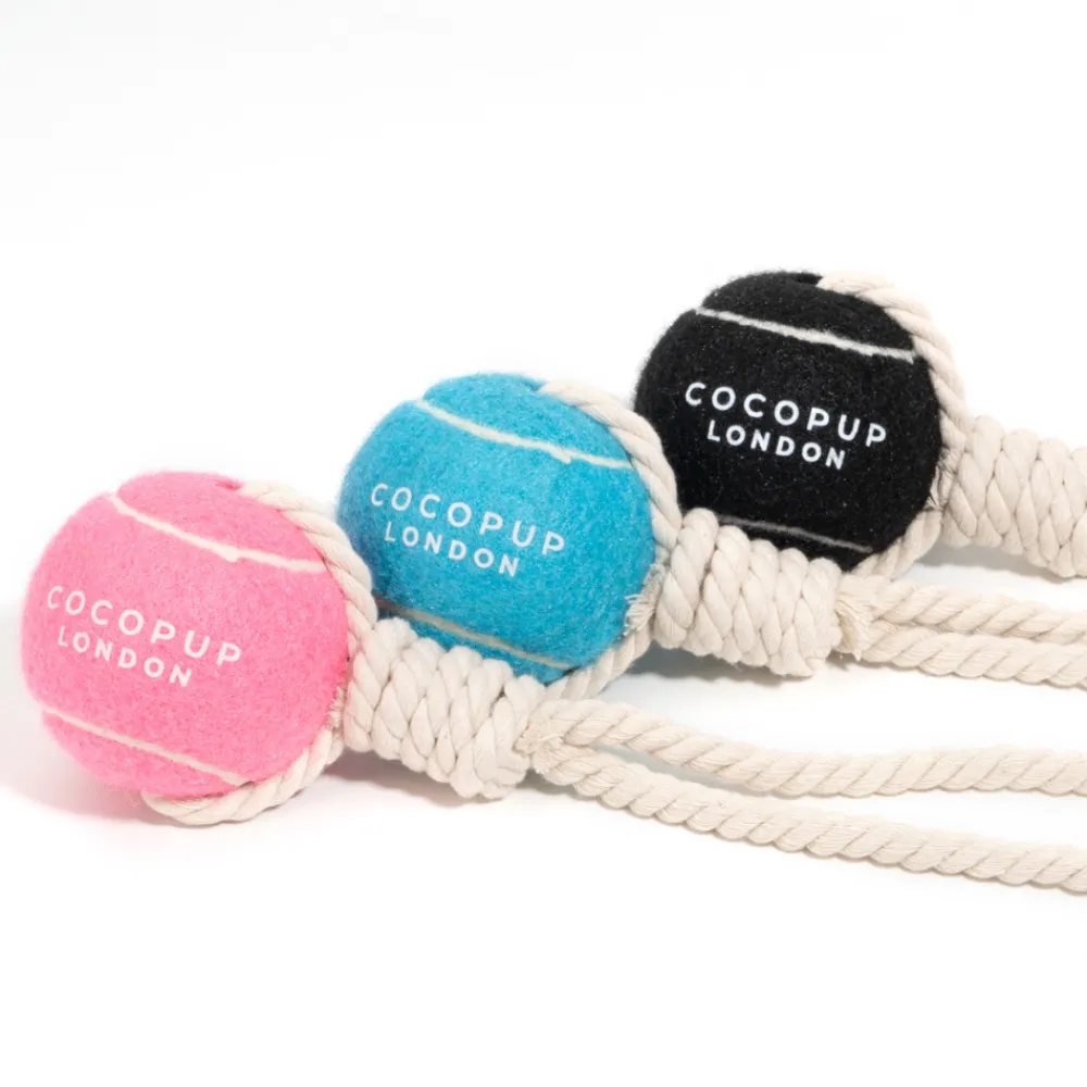 Cocopup Tennis Balls | Tennis Balls ðū-Tennis Ball Rope Toy Bundle