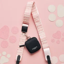 Cocopup Bag Straps-Textured Tweed Bag Strap - Pink