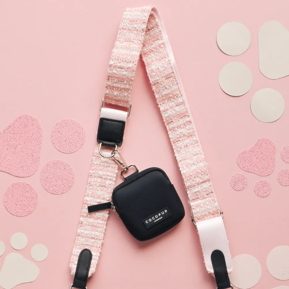 Cocopup Bag Straps-Textured Tweed Bag Strap - Pink