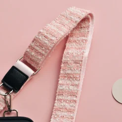 Cocopup Bag Straps-Textured Tweed Bag Strap - Pink