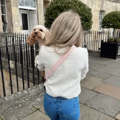 Cocopup Bag Straps-Textured Tweed Bag Strap - Pink